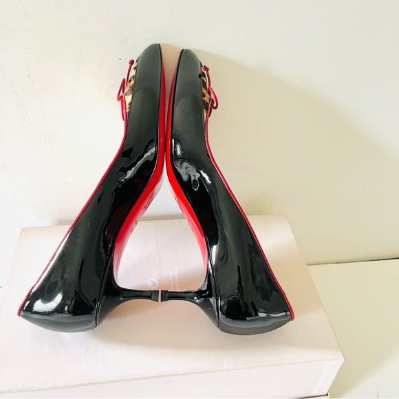 Christian Louboutin black red patent kitten heels - Picture 13 of 16